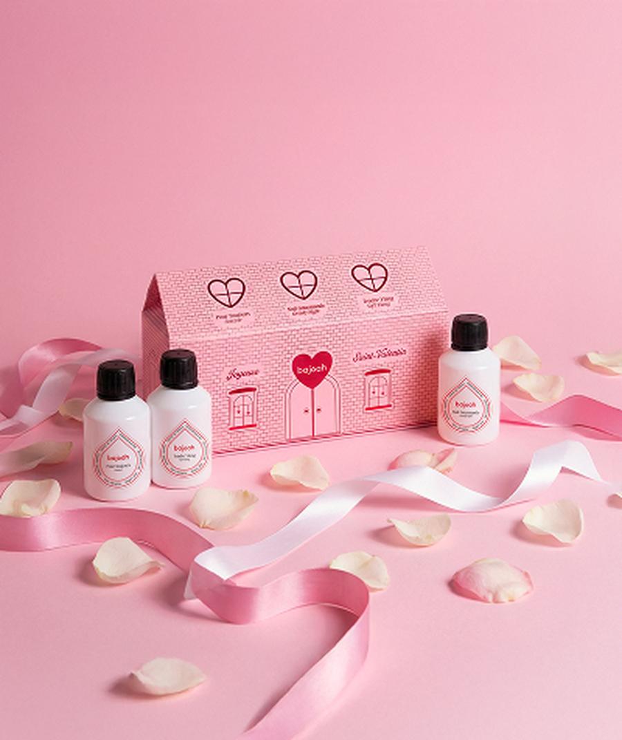 Visuel produit généré par IA, Bajoah, parfums de linge, coffret