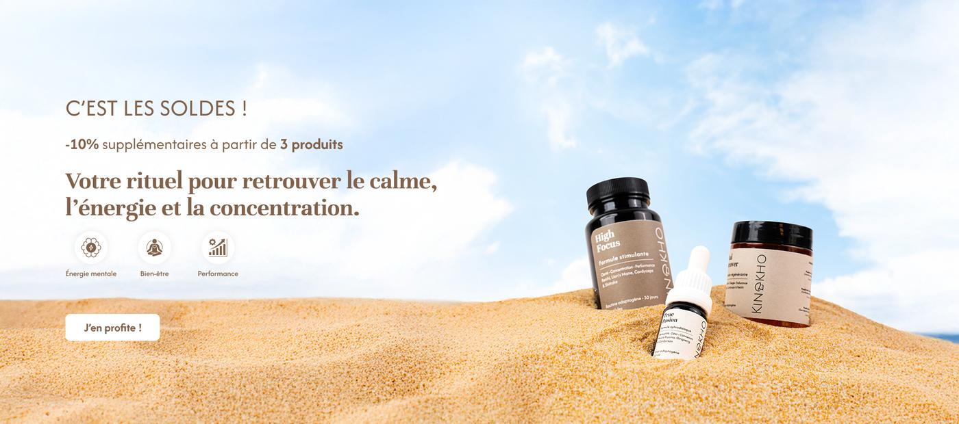 Slider promotionnel Kinokho, compléments bien-être, visuel 2