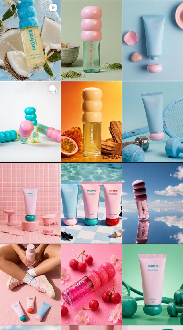 Feed Instagram Orabora, cosmétique, écran 1