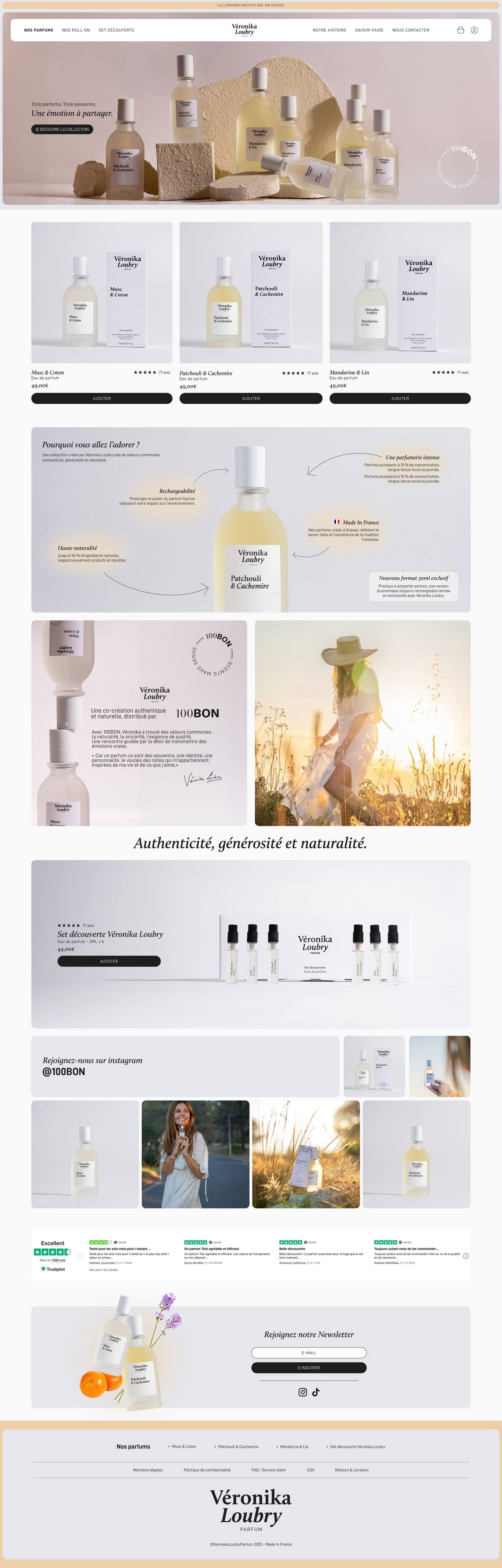 Site e-commerce · Parfumerie naturelle